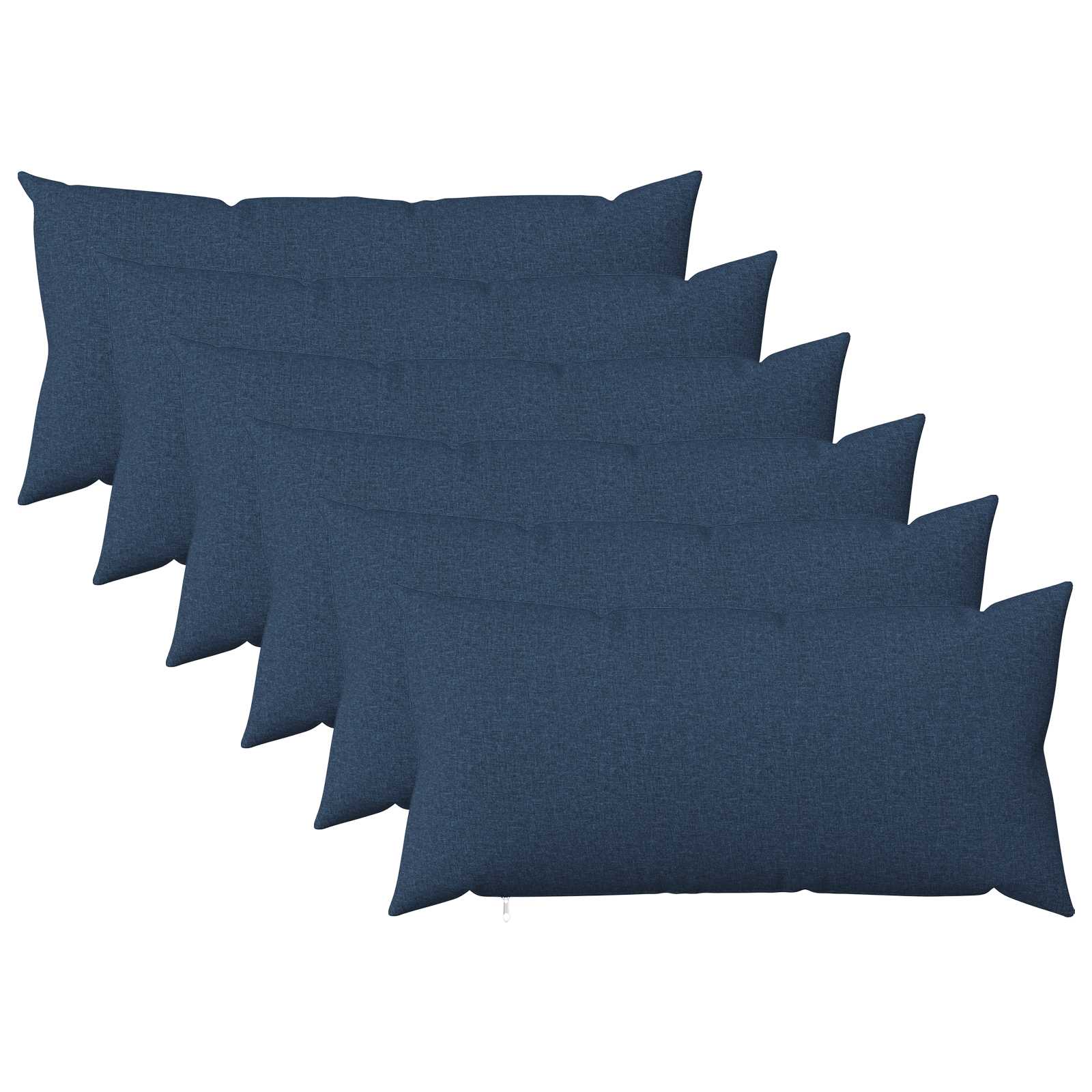 Kussensloop 6 st HEERLEN Blauw 40 x 80 cm Stof image 1