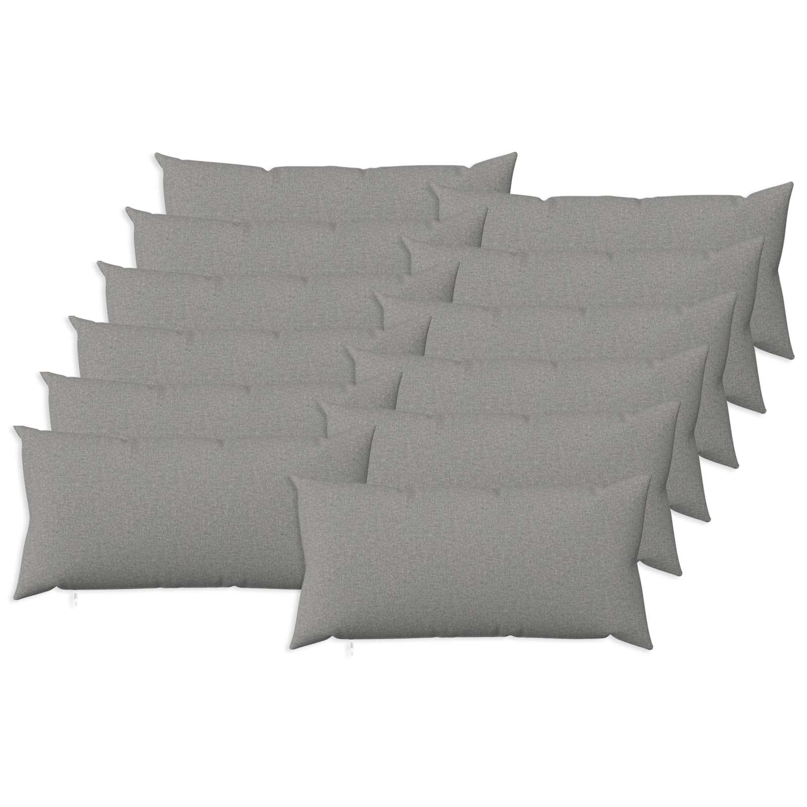 vidaXL Povlak na polštář 12 ks HEERLEN Oblačno šedá 40 x 80 cm Textil