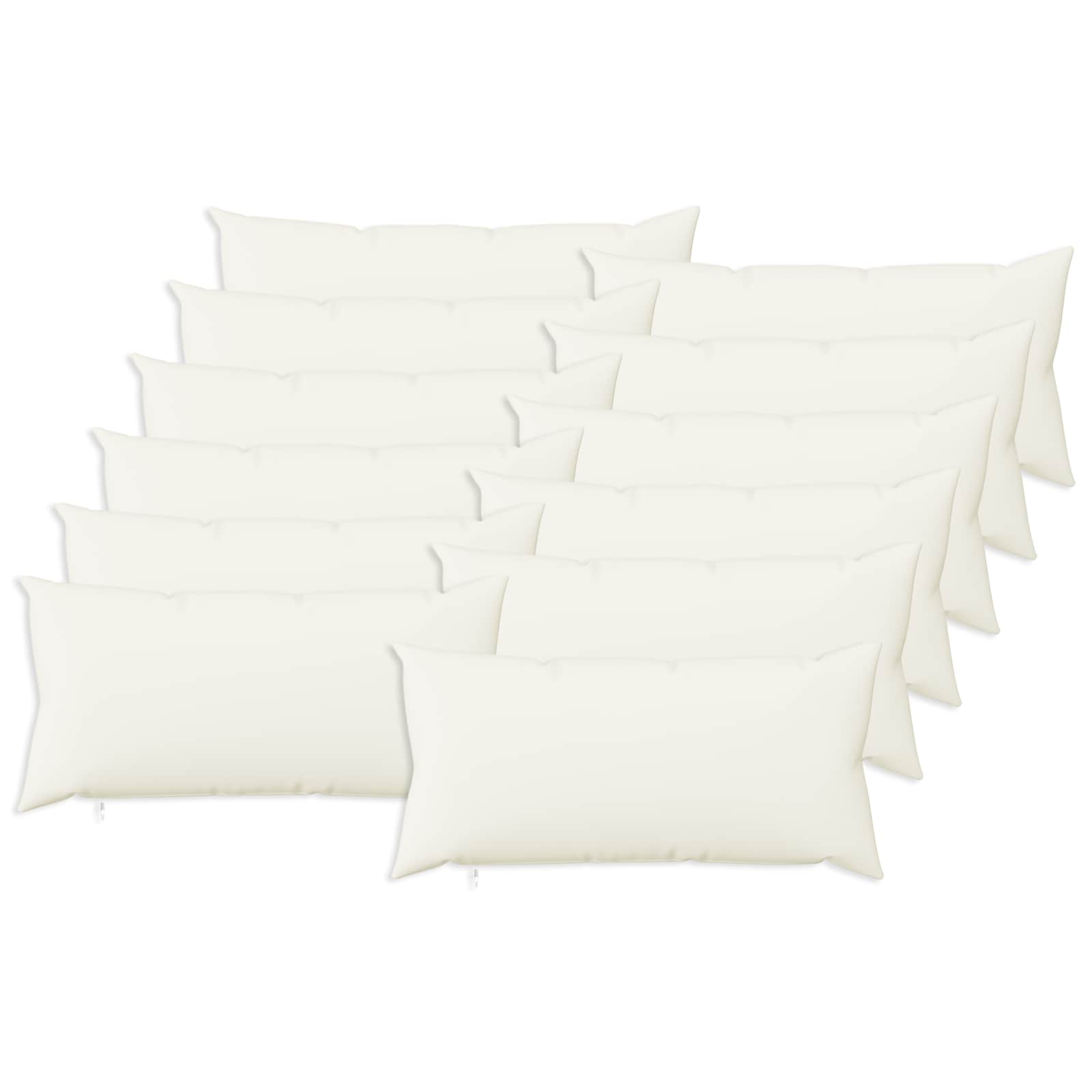 Prevleka za blazino 12 kos HEERLEN Bela 40 x 80 cm Blago