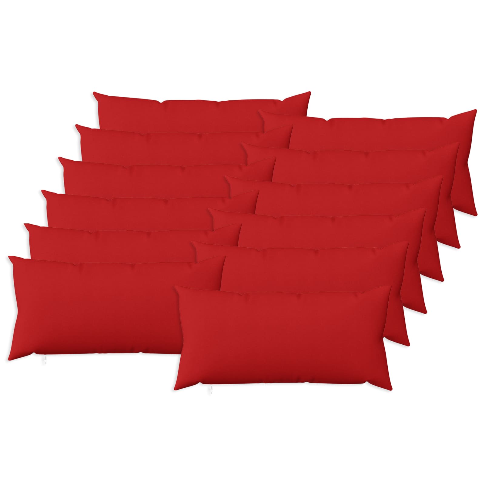 vidaXL Povlak na polštář 12 ks HEERLEN Červená 40 x 80 cm Textil