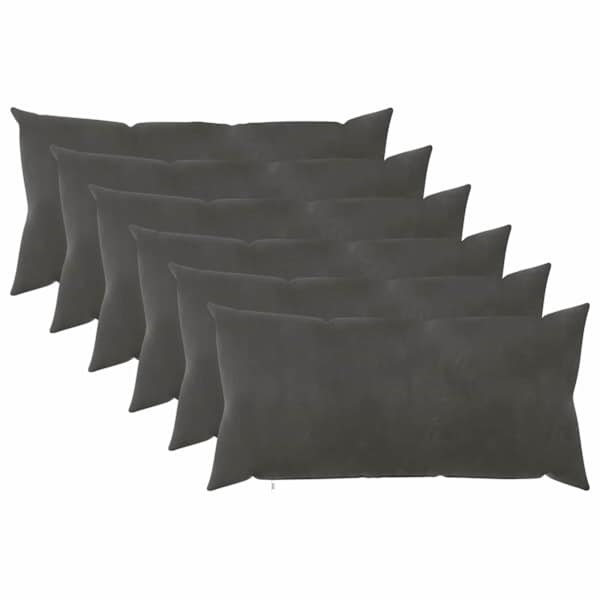 vidaXL Diivanipadi 6 pcs HEERLEN Tumehall 40 x 80 cm Samet