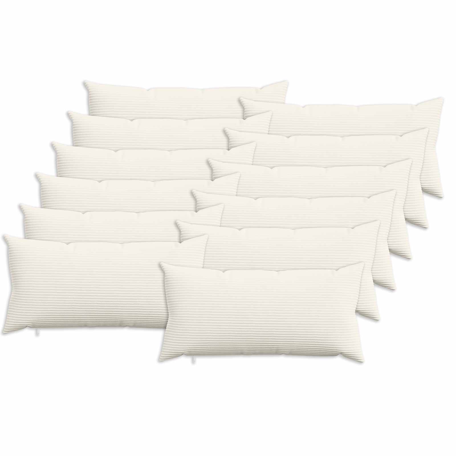 Kussensloop 12 pcs HEERLEN Crèmekleurig 40 x 80 cm corduroy image 1