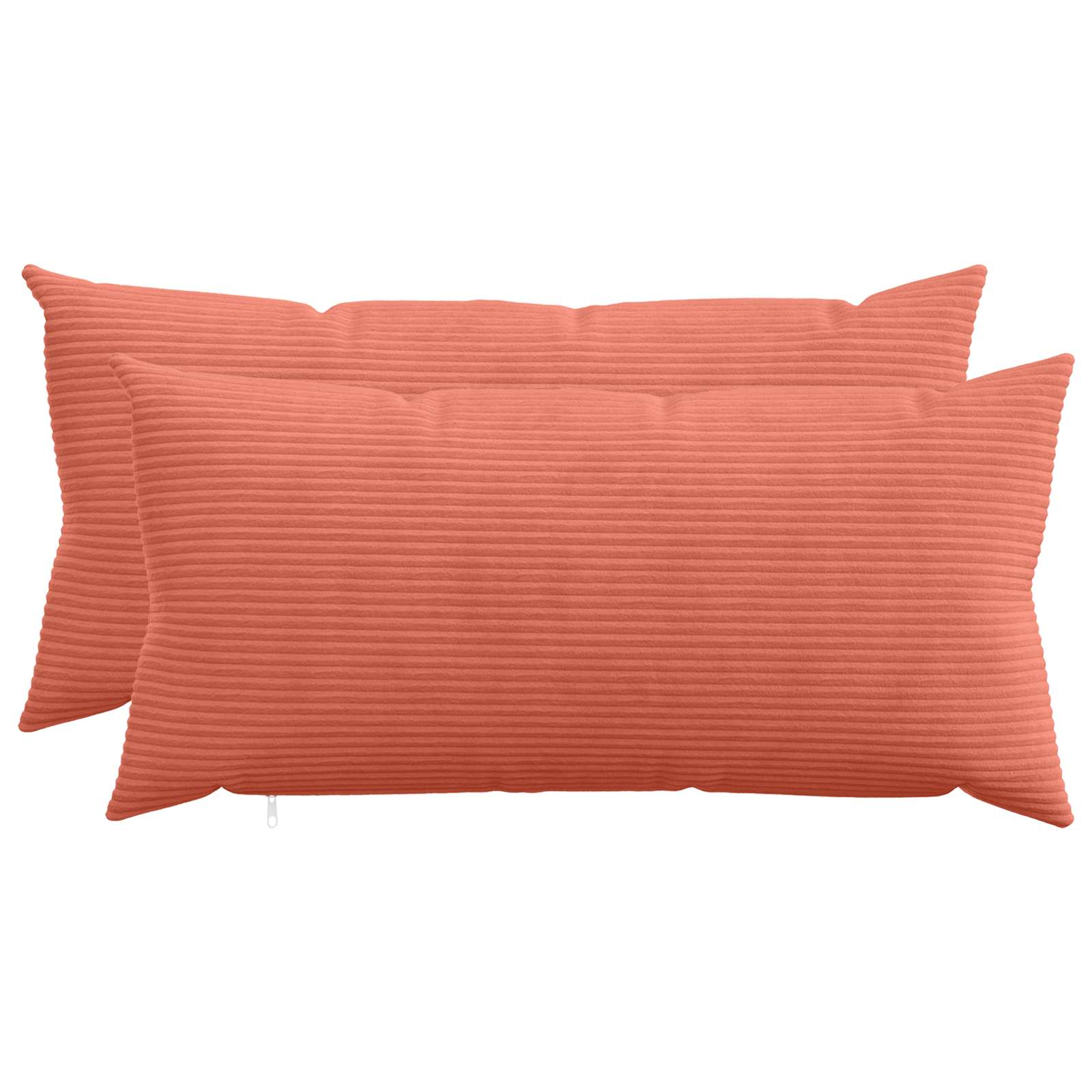 vidaXL Pudebetræk 2 pcs HEERLEN Rød orange 40 x 80 cm cordfløjl