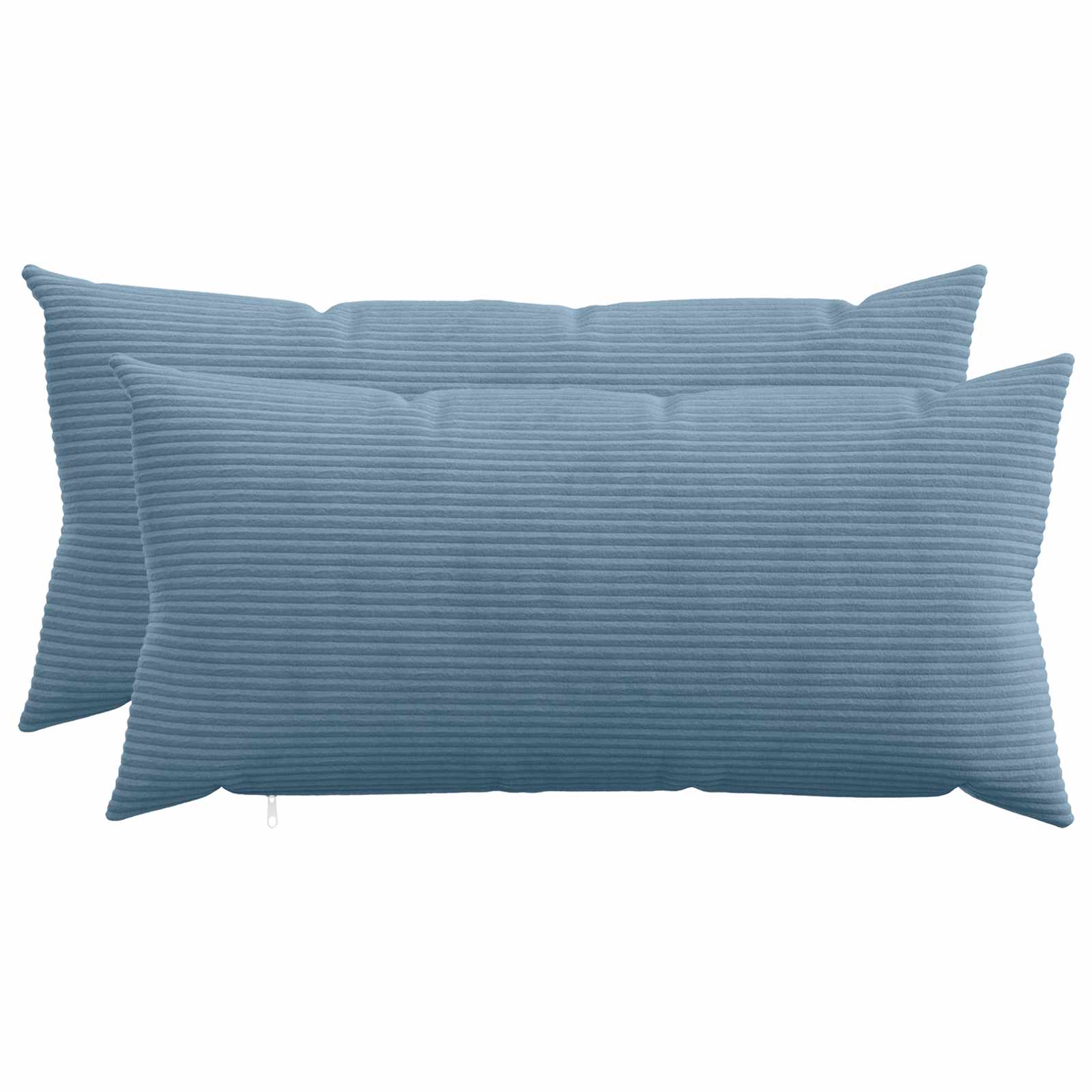 vidaXL Pudebetræk 2 pcs HEERLEN Blå 40 x 80 cm cordfløjl