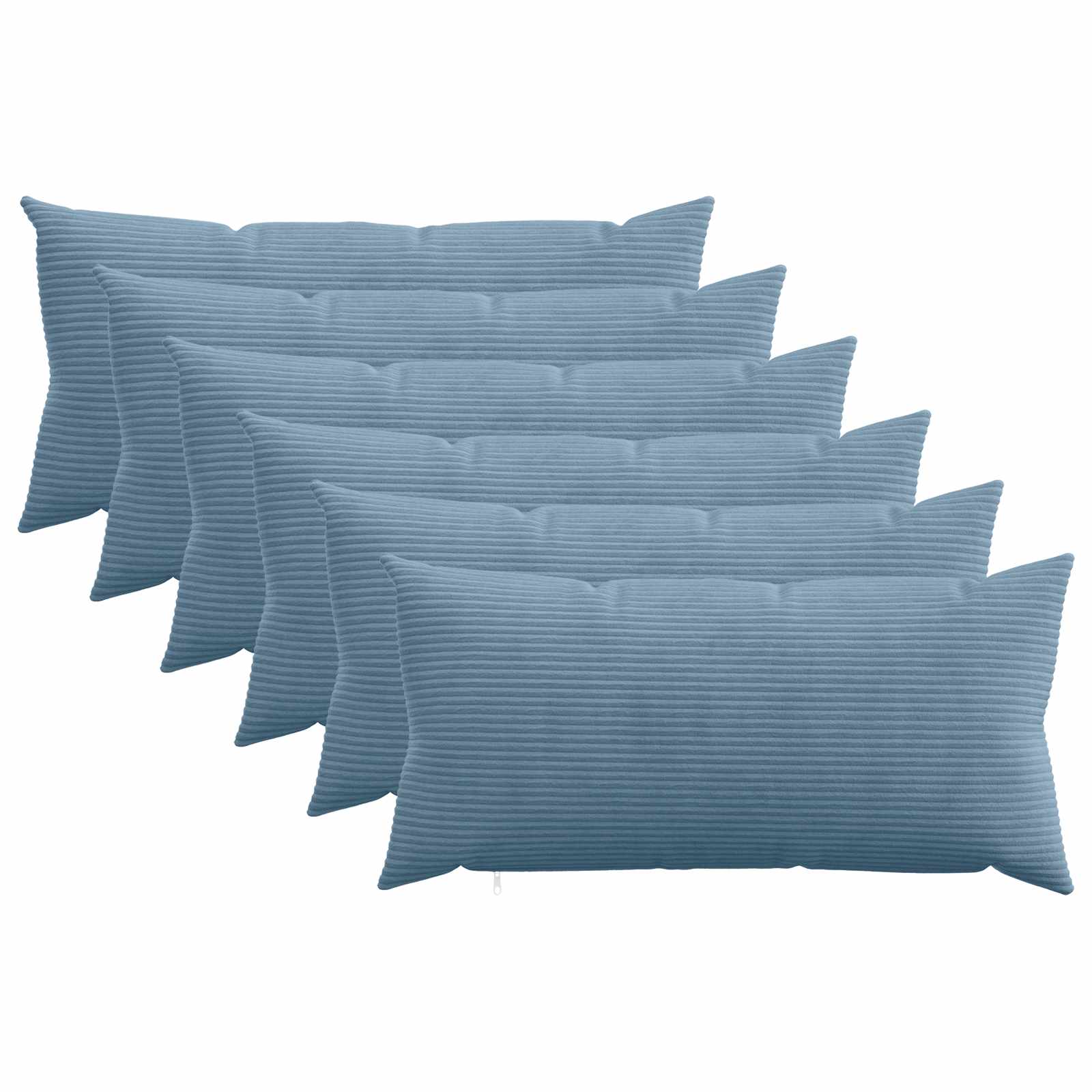 Kussensloop 6 pcs HEERLEN Blauw 40 x 80 cm corduroy image 1