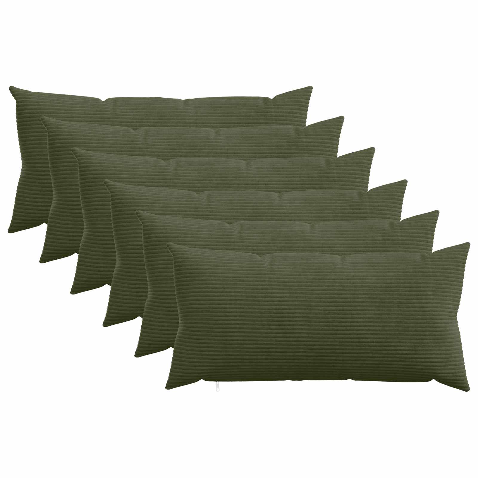 Kussensloop 6 pcs HEERLEN Groen 40 x 80 cm corduroy image 1