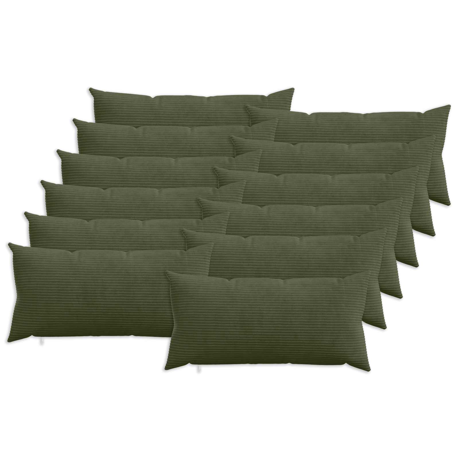 Kussensloop 12 pcs HEERLEN Groen 40 x 80 cm corduroy image 1