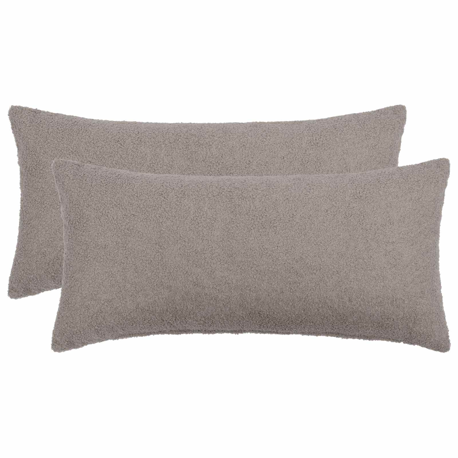 vidaXL Pudebetræk 2 pcs HEERLEN Lysegrå 40 x 80 cm Bouclé
