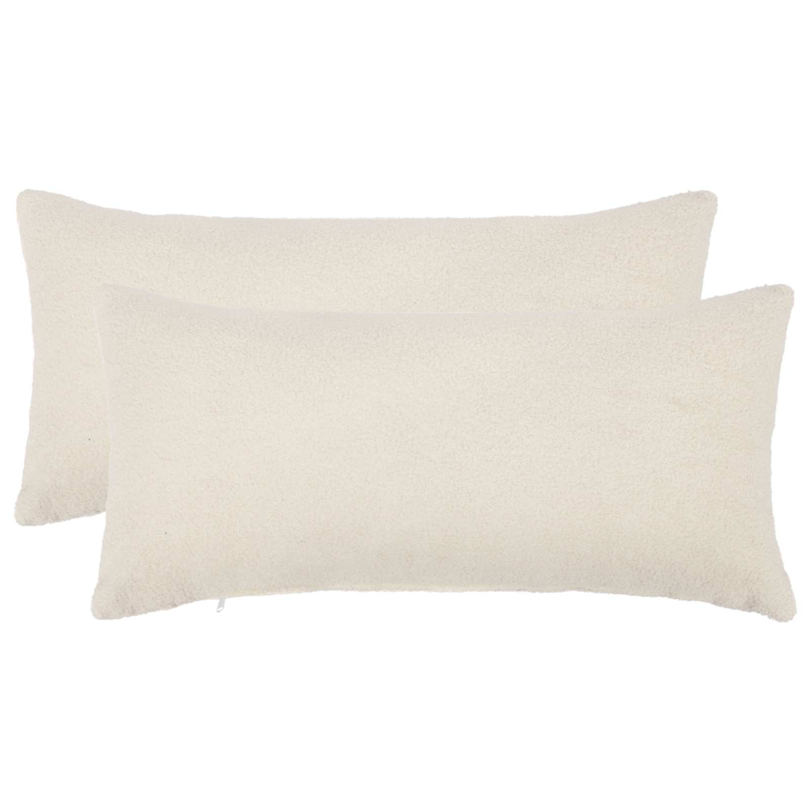 vidaXL Pudebetræk 2 pcs HEERLEN Cremefarvet 40 x 80 cm Bouclé