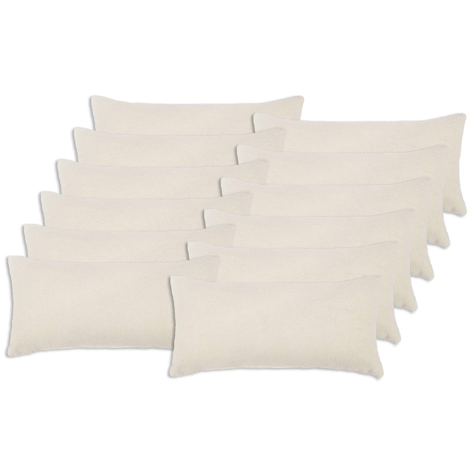 Kussensloop 12 pcs HEERLEN Crèmekleurig 40 x 80 cm Bouclé image 1