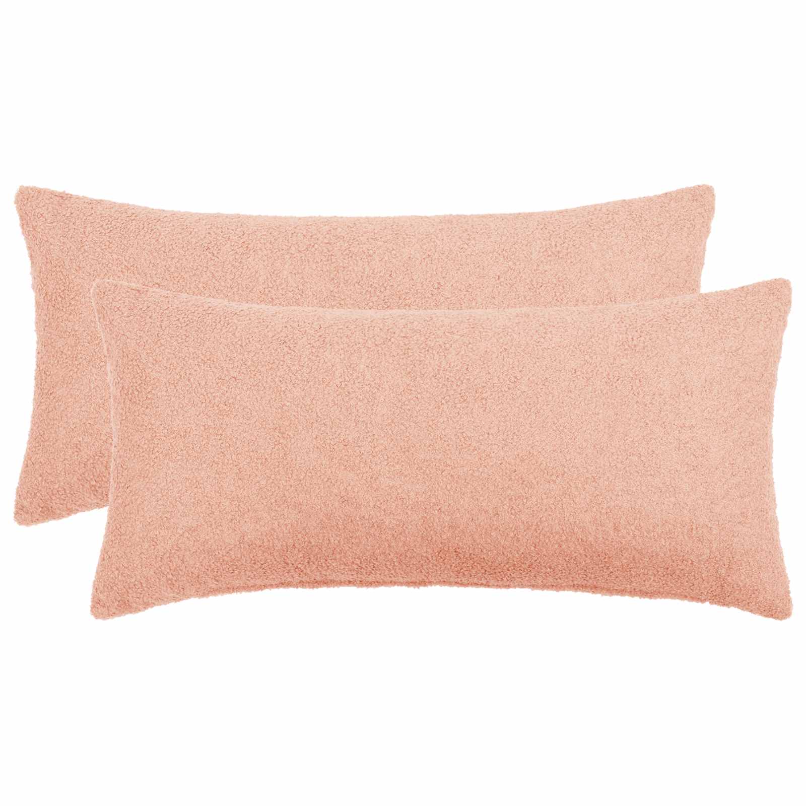 vidaXL Pudebetræk 2 pcs HEERLEN Lyserød 40 x 80 cm Bouclé