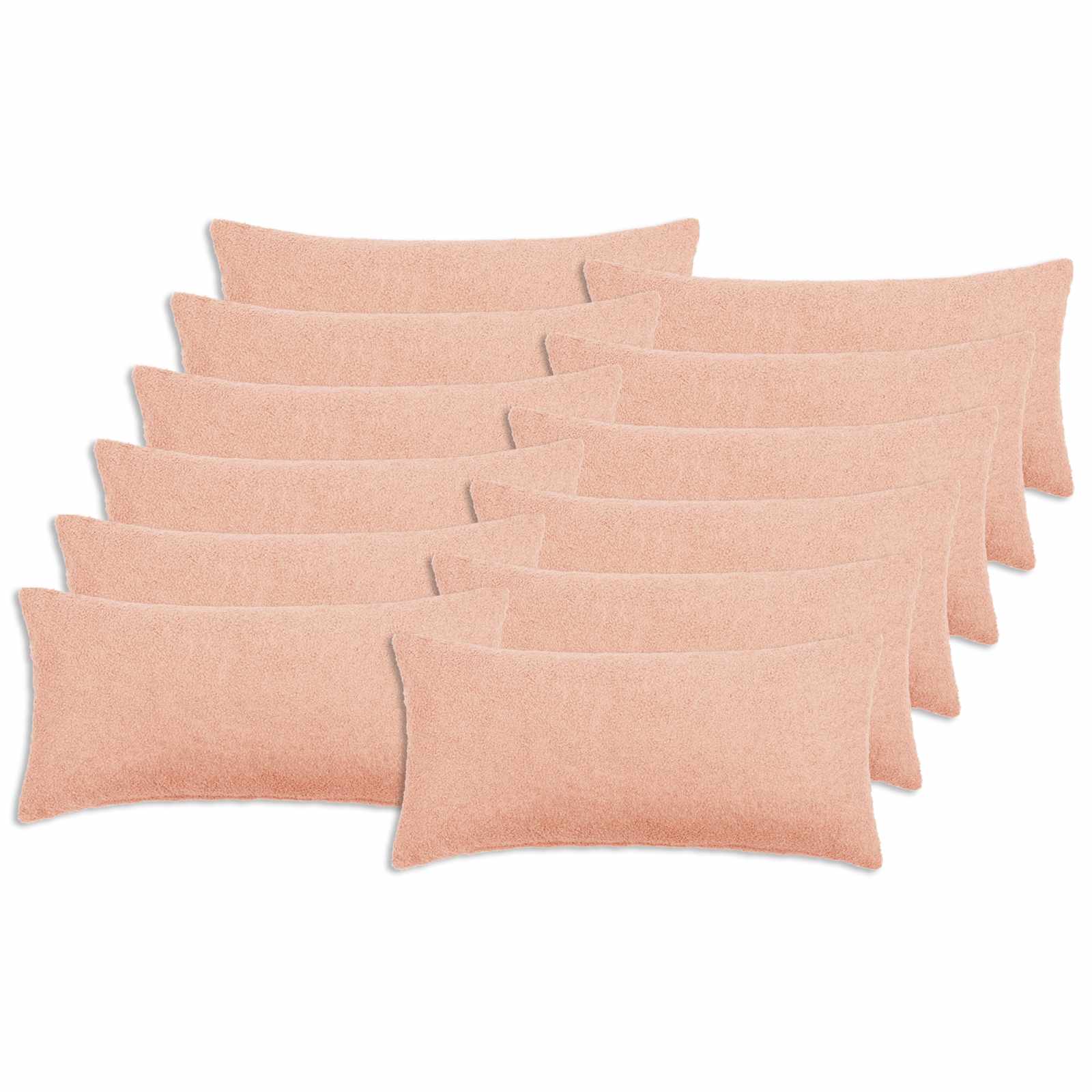 Kussensloop 12 pcs HEERLEN Roze 40 x 80 cm Bouclé image 1