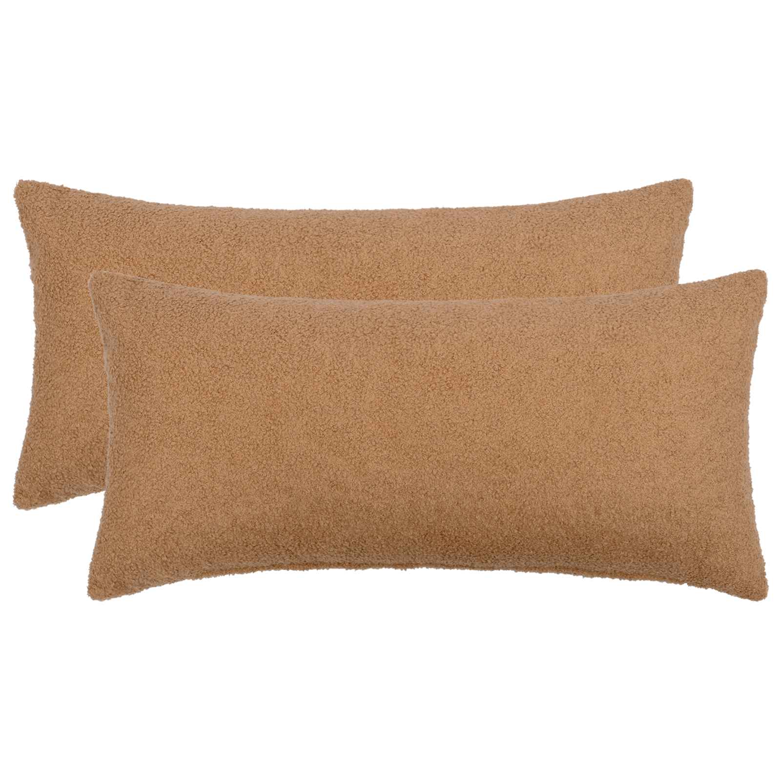 vidaXL Pudebetræk 2 pcs HEERLEN Beige 40 x 80 cm Bouclé