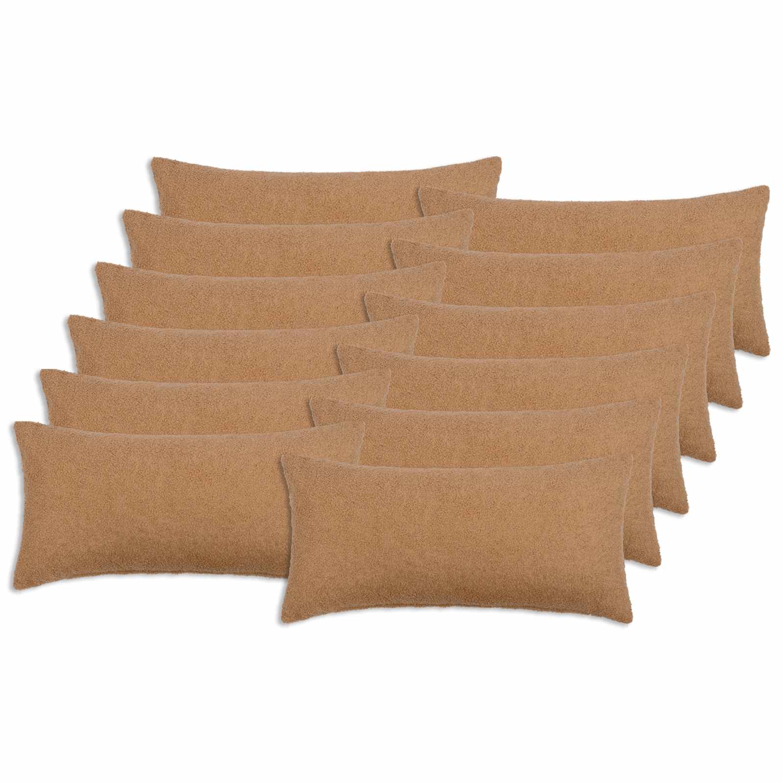 Kussensloop 12 pcs HEERLEN Beige 40 x 80 cm Bouclé image 1