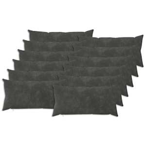 vidaXL Diivanipadi 12 pcs HEERLEN Antratsiit 40 x 80 cm Mikrofliis