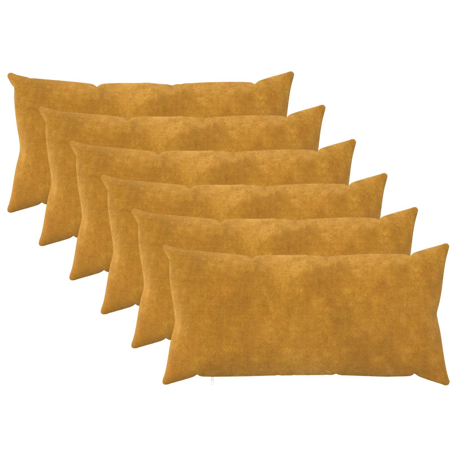 Kussensloop 6 pcs HEERLEN Geel 40 x 80 cm Microfiber Fleece image 1