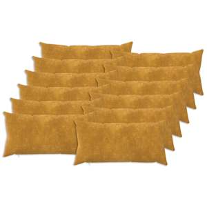 vidaXL Diivanipadi 12 pcs HEERLEN Kollane 40 x 80 cm Mikrofliis