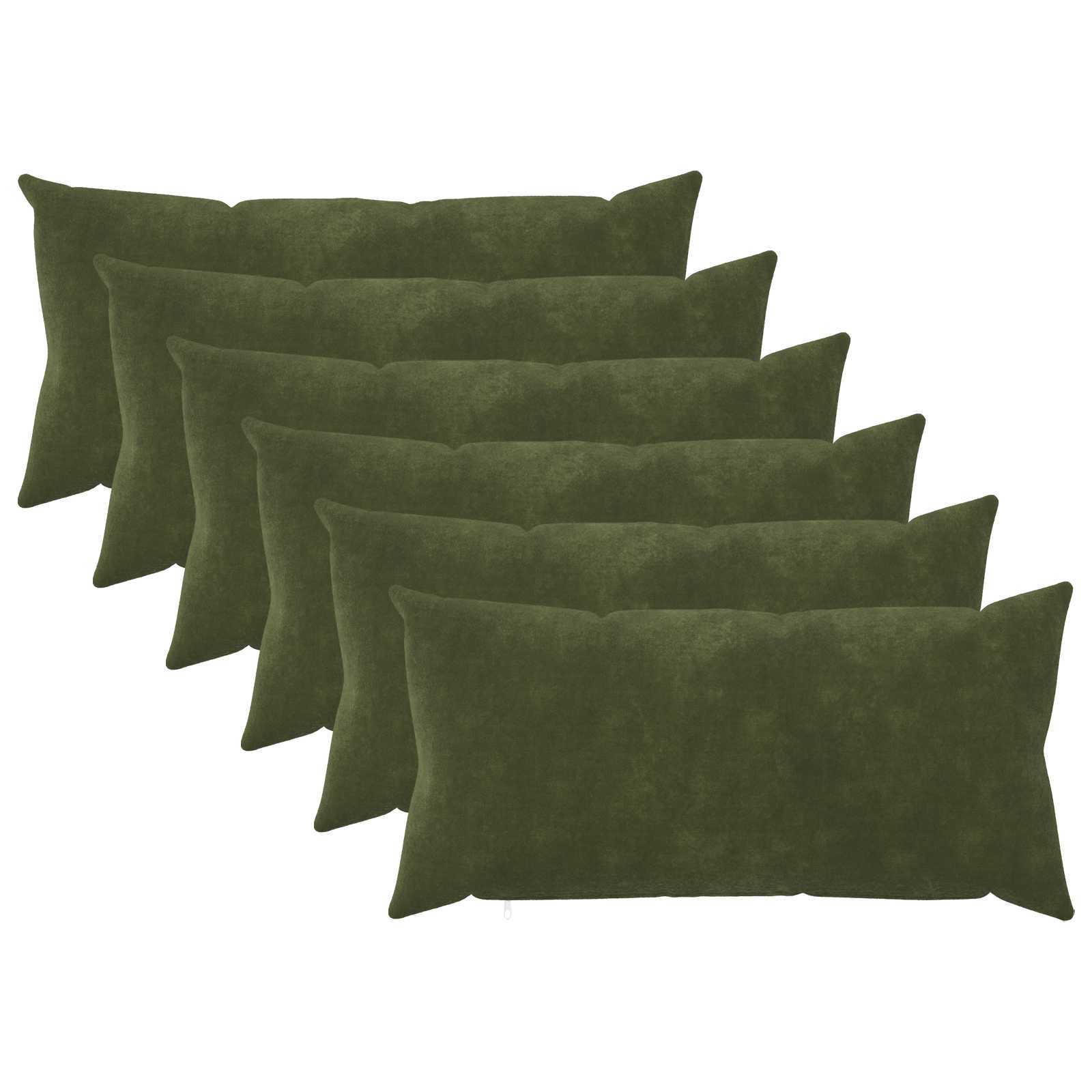 Kussensloop 6 pcs HEERLEN Groen 40 x 80 cm Microfiber Fleece image 1