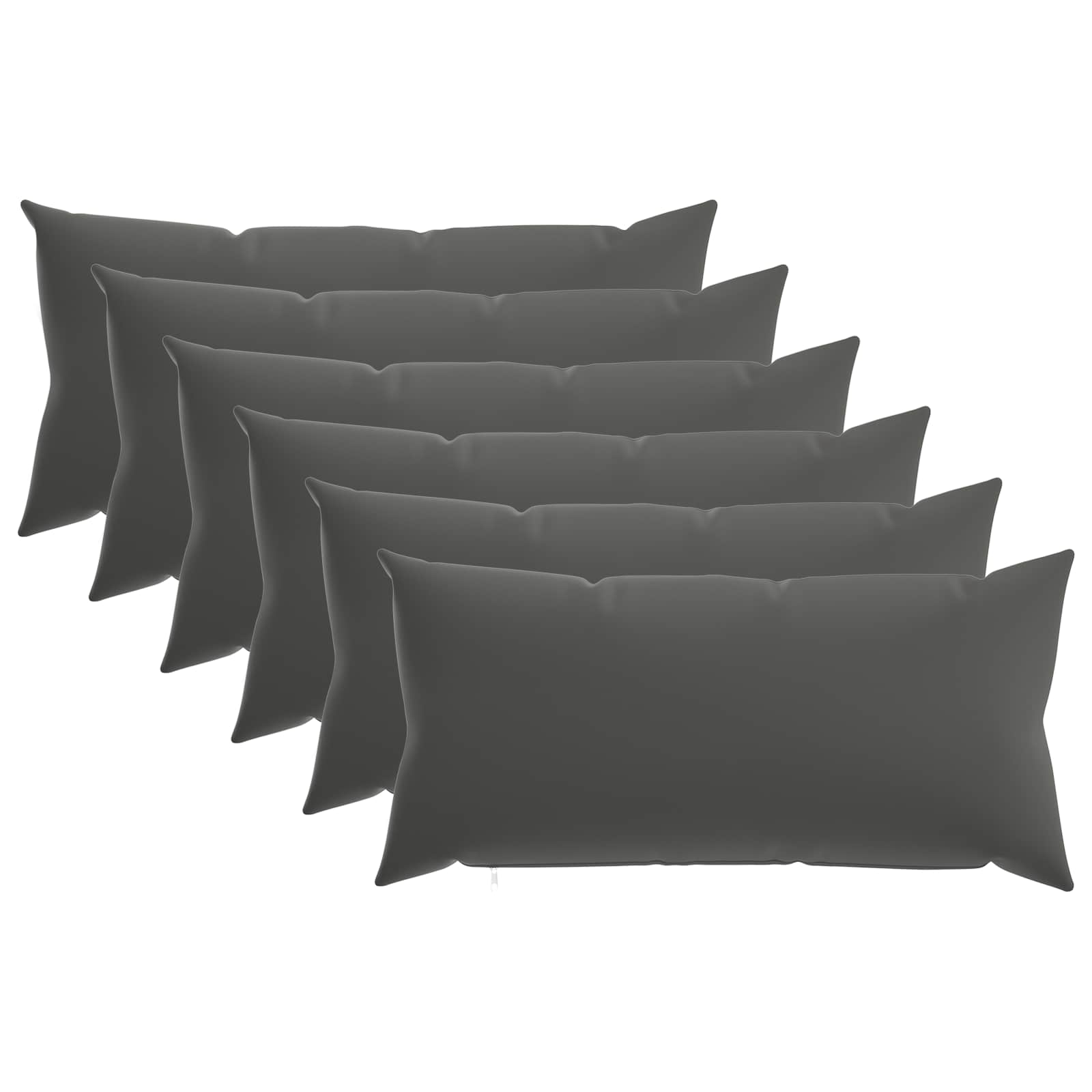 Kussensloop 6 pcs HEERLEN Antraciet 40 x 80 cm Polyester image 1