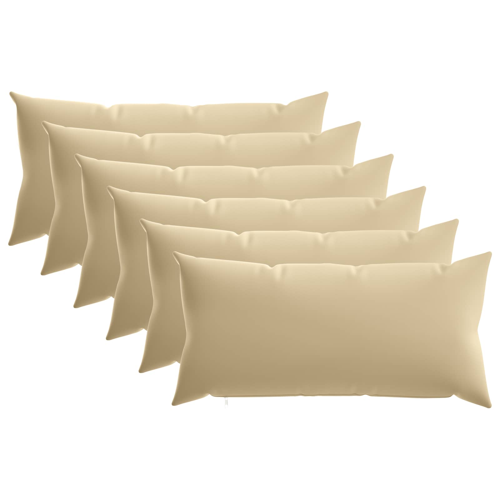 Kussensloop 6 pcs HEERLEN Beige 40 x 80 cm Polyester image 1