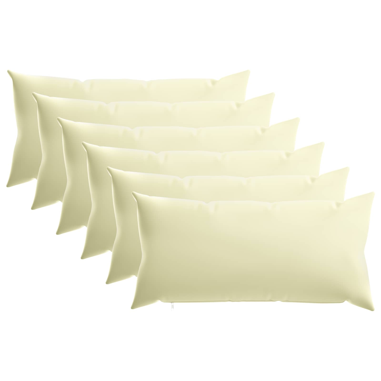 Kussensloop 6 pcs HEERLEN Crèmekleurig 40 x 80 cm Polyester image 1