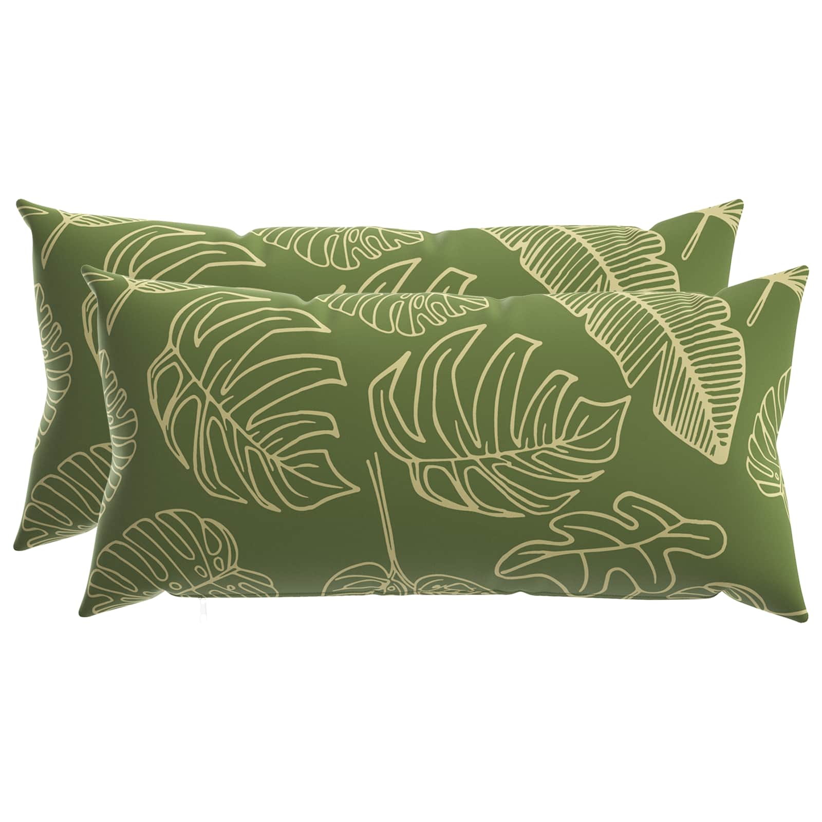 Kussensloop 2 pcs HEERLEN Bladontwerp 40 x 80 cm Polyester image 1