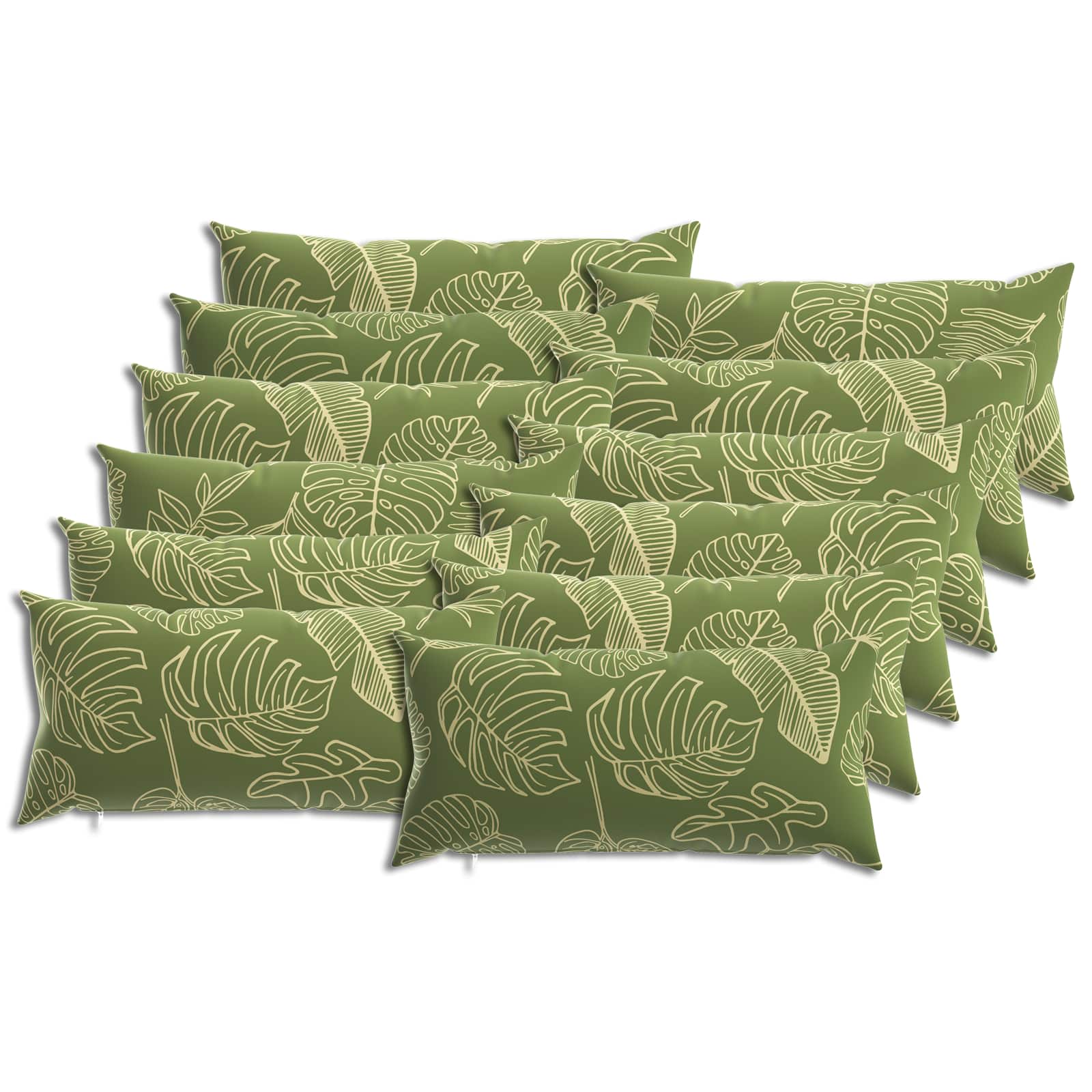 vidaXL Poťah na podložku 12 pcs HEERLEN Design s listami 40 x 80 cm