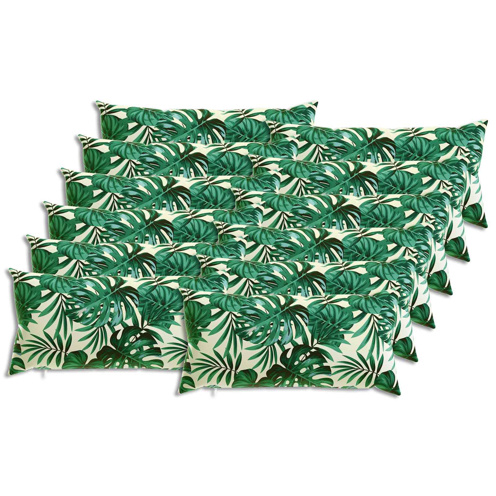 Kussensloop 12 pcs HEERLEN Bladpatroon 40 x 80 cm Polyester image 1