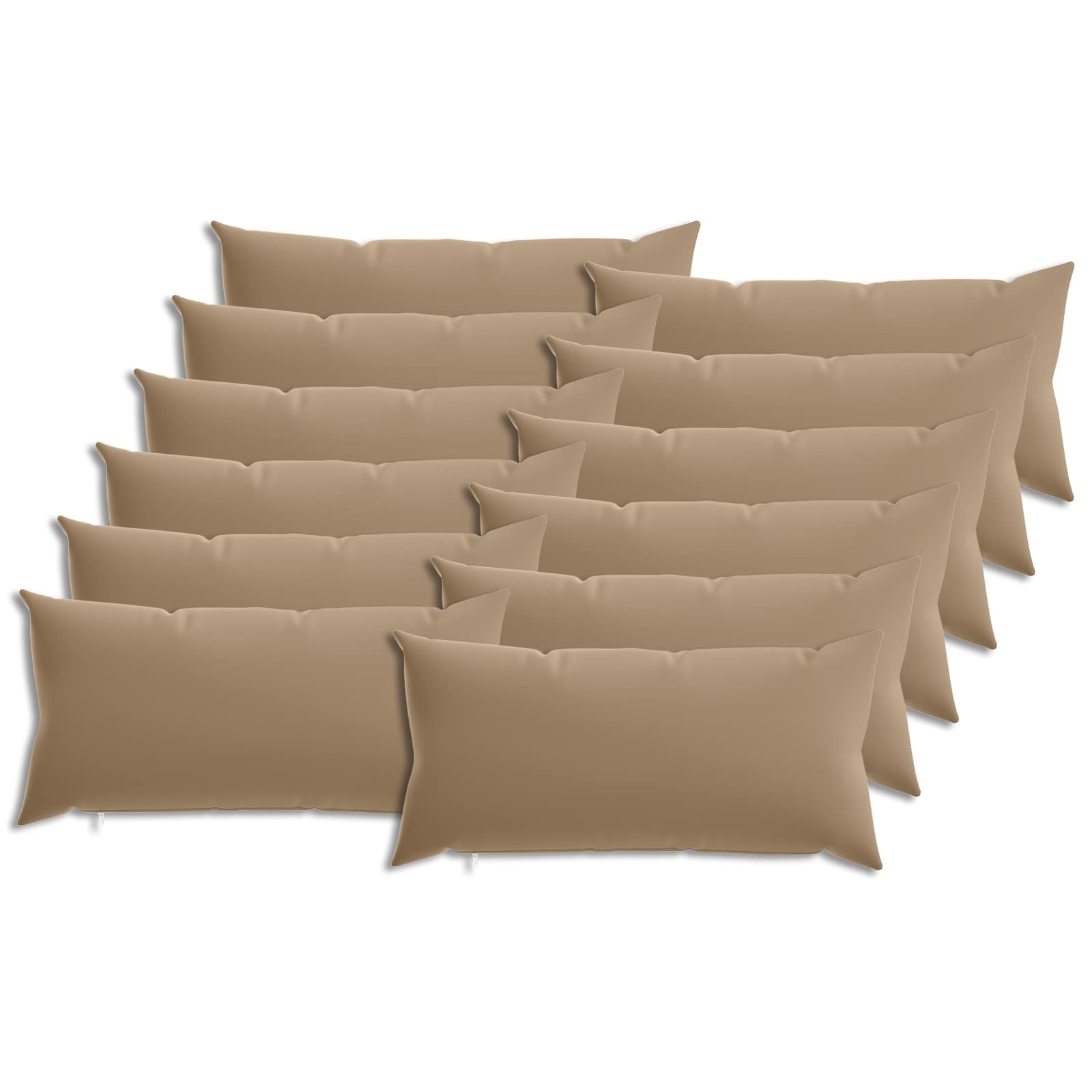 Kussensloop 12 st HEERLEN Taupe 40 x 80 cm Polyester image 1