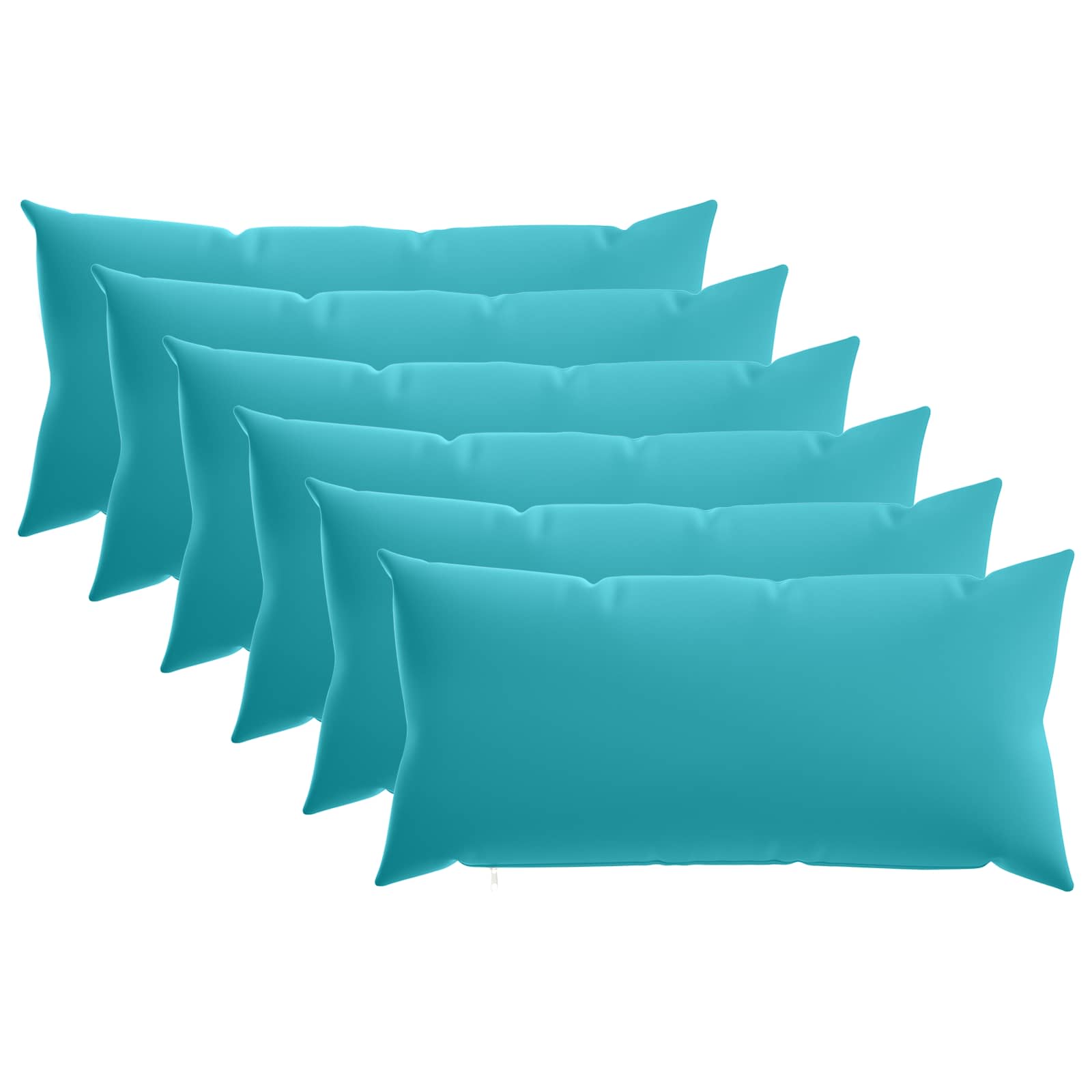 Kussensloop 6 pcs HEERLEN Turquoise 40 x 80 cm Polyester image 1