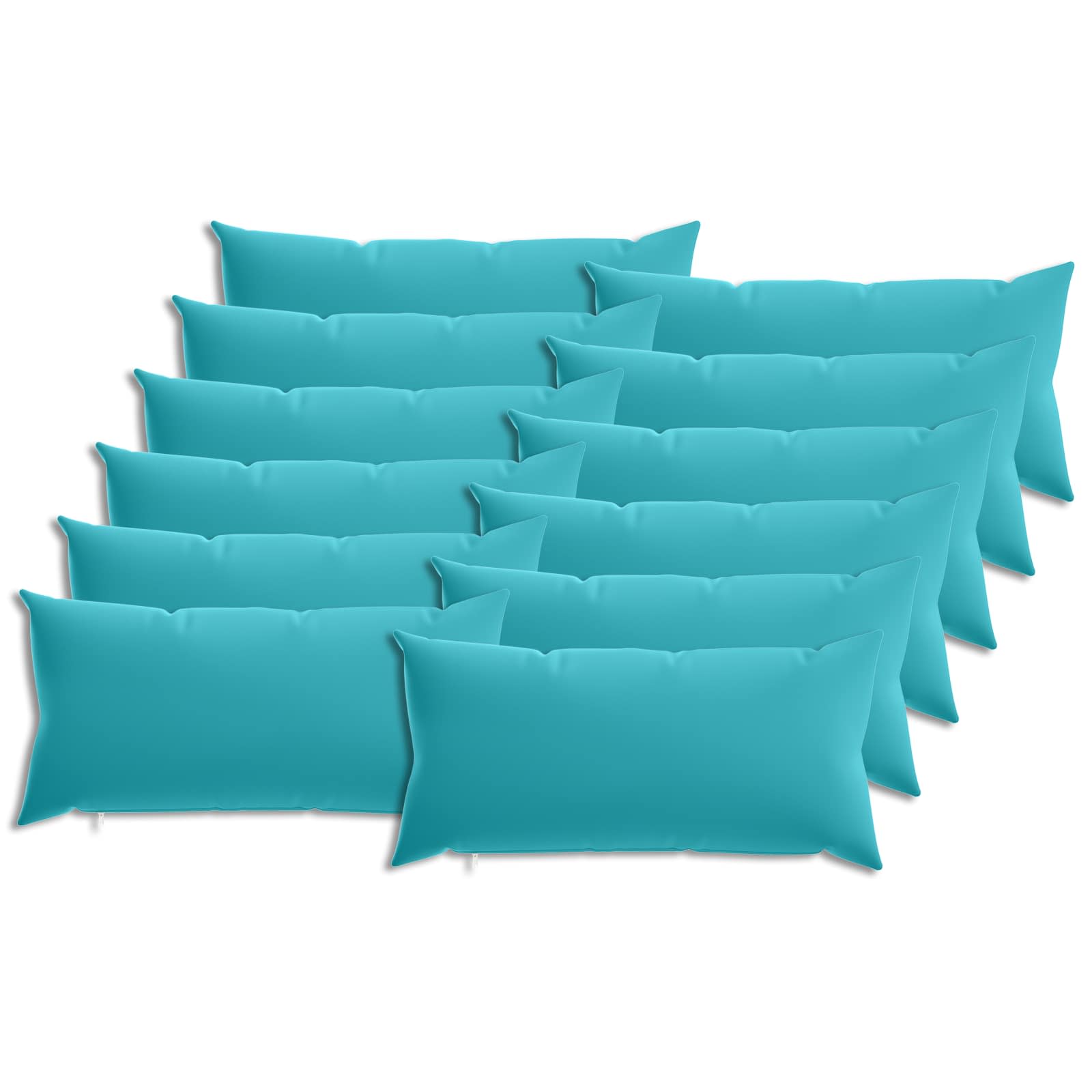 Kussensloop 12 pcs HEERLEN Turquoise 40 x 80 cm Polyester image 1