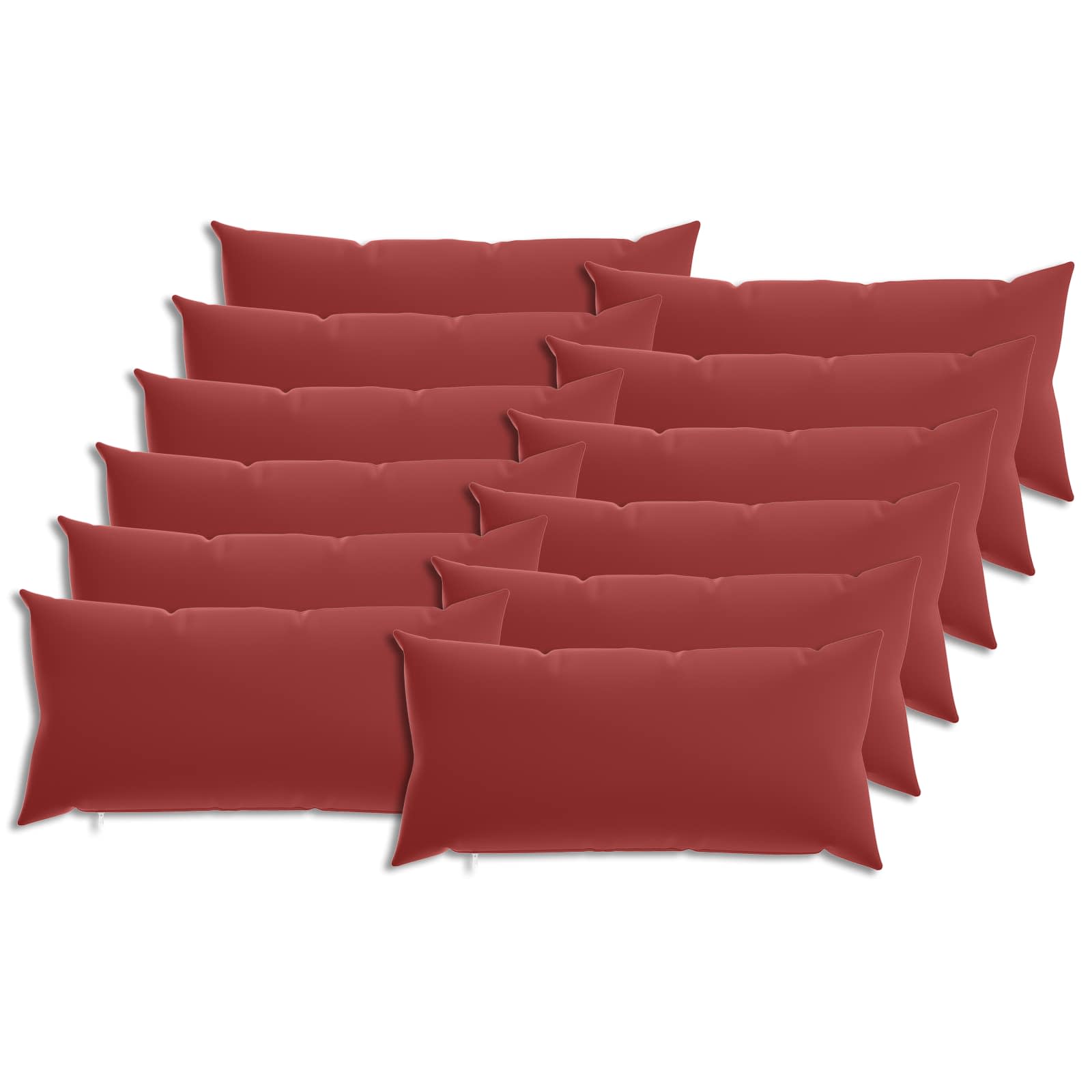 vidaXL Poťah na podložku 12 pcs HEERLEN Víno červené 40 x 80 cm