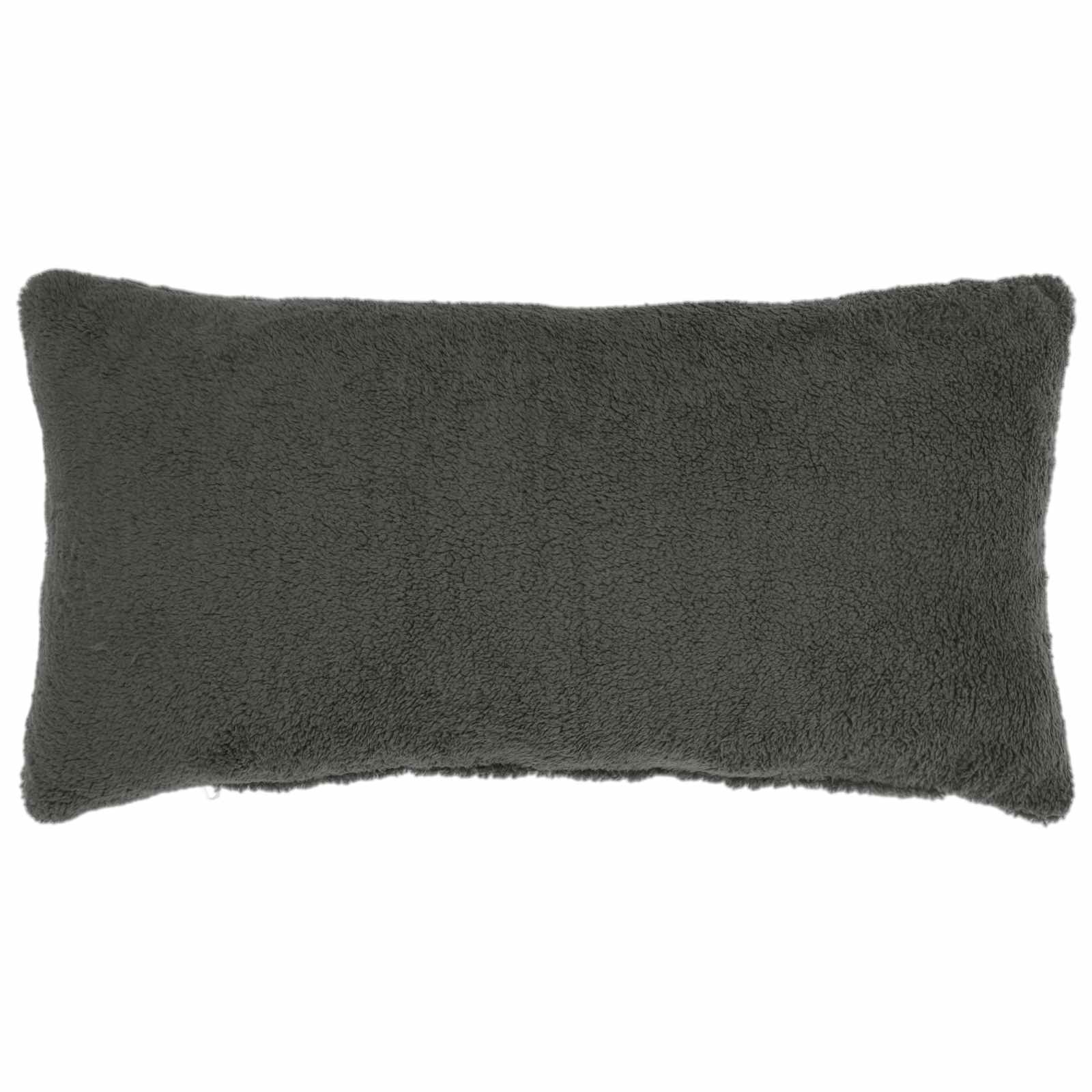 Prevleka za blazino 6 kos HEERLEN Temno siva 40 x 80 cm Bouclé