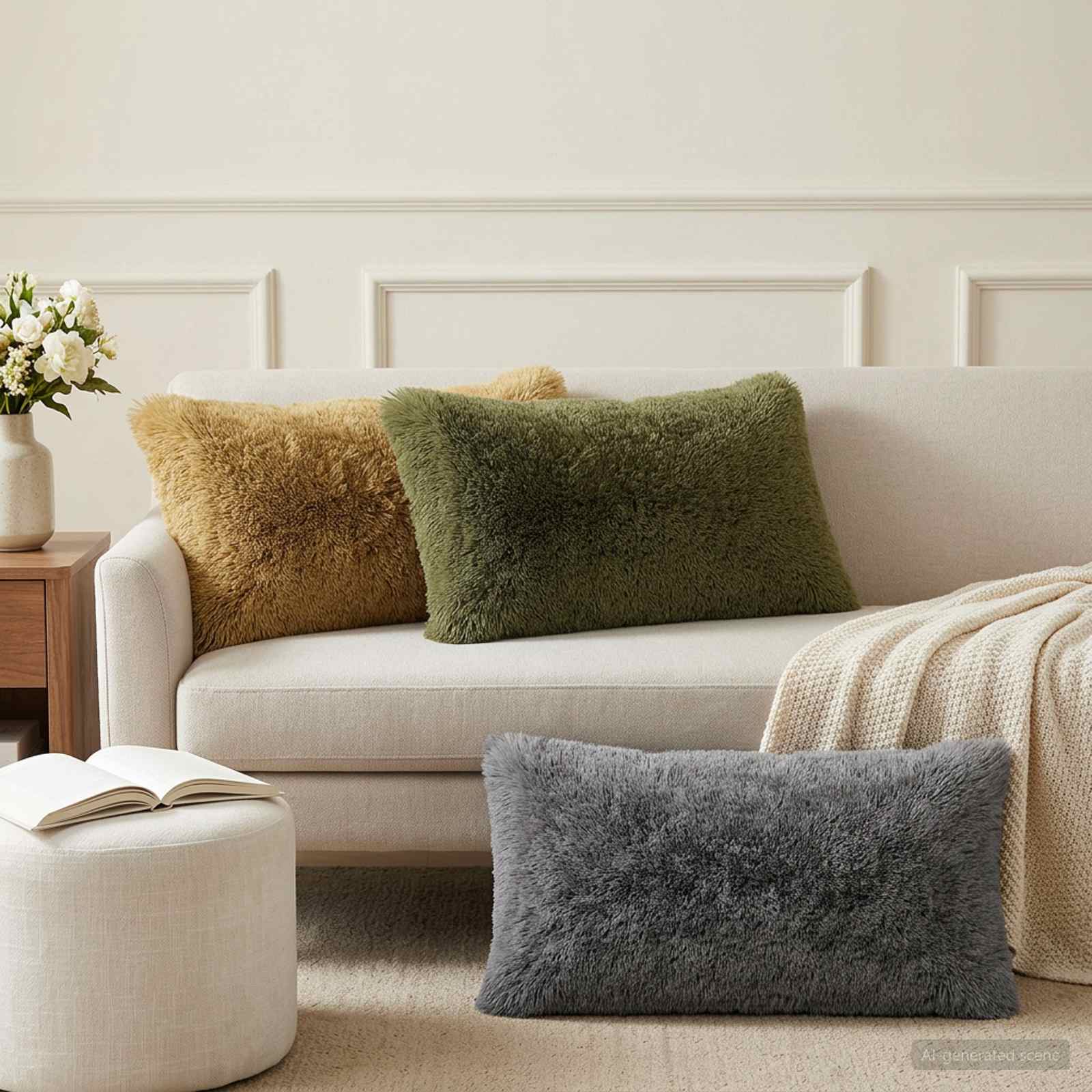 Kussensloop 2 pcs HEERLEN Groen 40 x 80 cm PV Fleece image 1