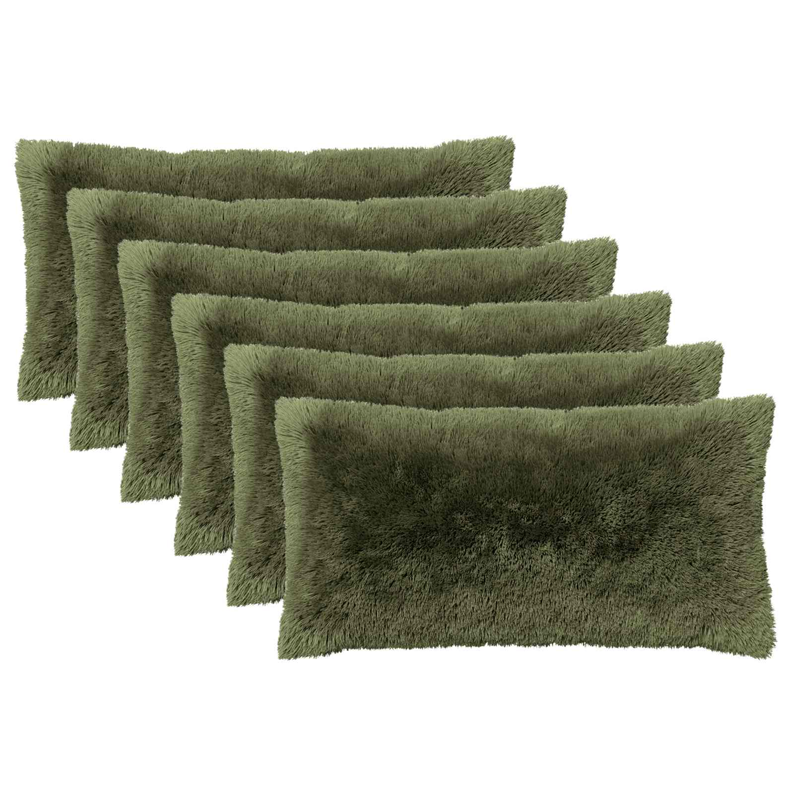 Kussensloop 6 pcs HEERLEN Groen 40 x 80 cm PV Fleece image 1