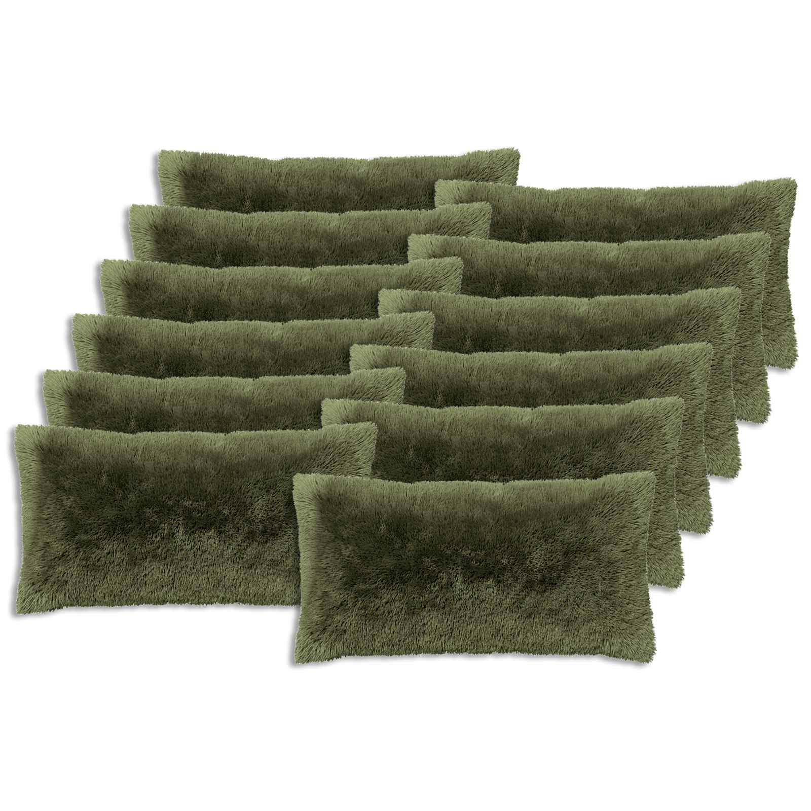 Kussensloop 12 pcs HEERLEN Groen 40 x 80 cm PV Fleece image 1