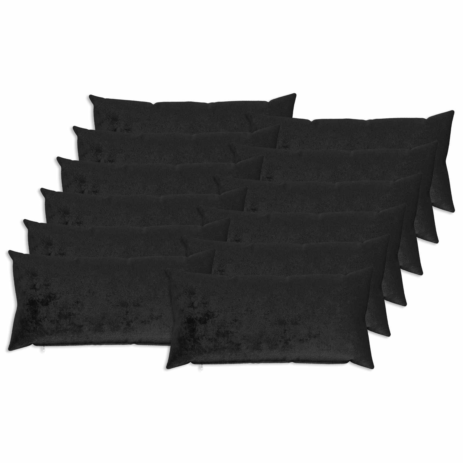 Kussensloop 12 pcs HEERLEN Zwart 40 x 80 cm Flanel image 1