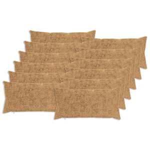 vidaXL Diivanipadi 12 tk HEERLEN Pruunikashall 40 x 80 cm Vale k&uuml;&uuml;liku