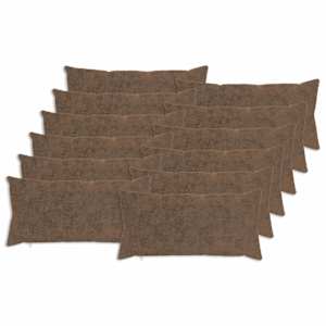 vidaXL Diivanipadi 12 tk HEERLEN Helepruun 40 x 80 cm Vale k&uuml;&uuml;liku