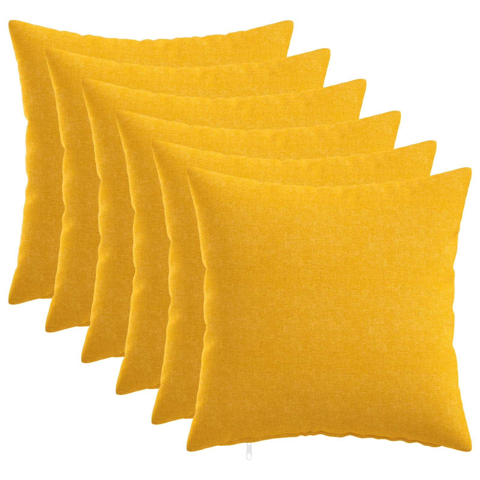 vidaXL Povlak na polštář 6 ks HEERLEN Světlá žlutá 45 x 45 cm Textil