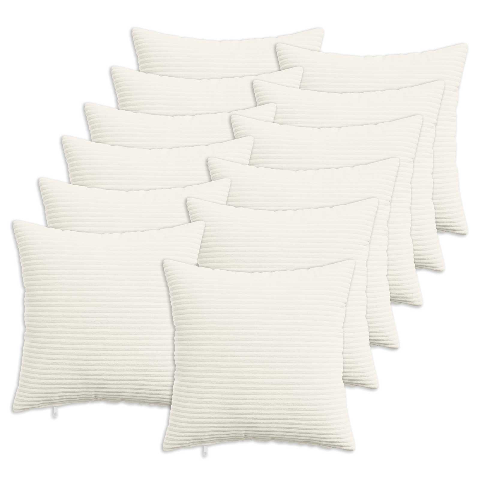 Kussensloop 12 pcs HEERLEN Crèmekleurig 45 x 45 cm corduroy image 1