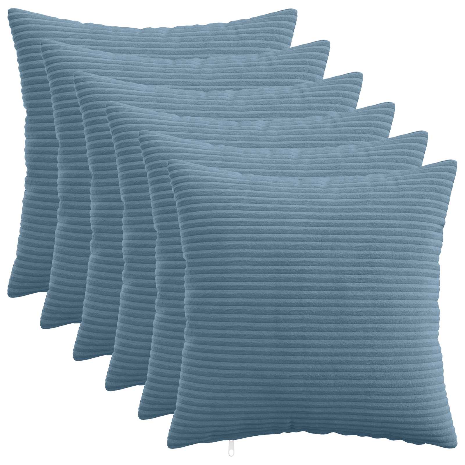 Kussensloop 6 pcs HEERLEN Blauw 45 x 45 cm corduroy image 1