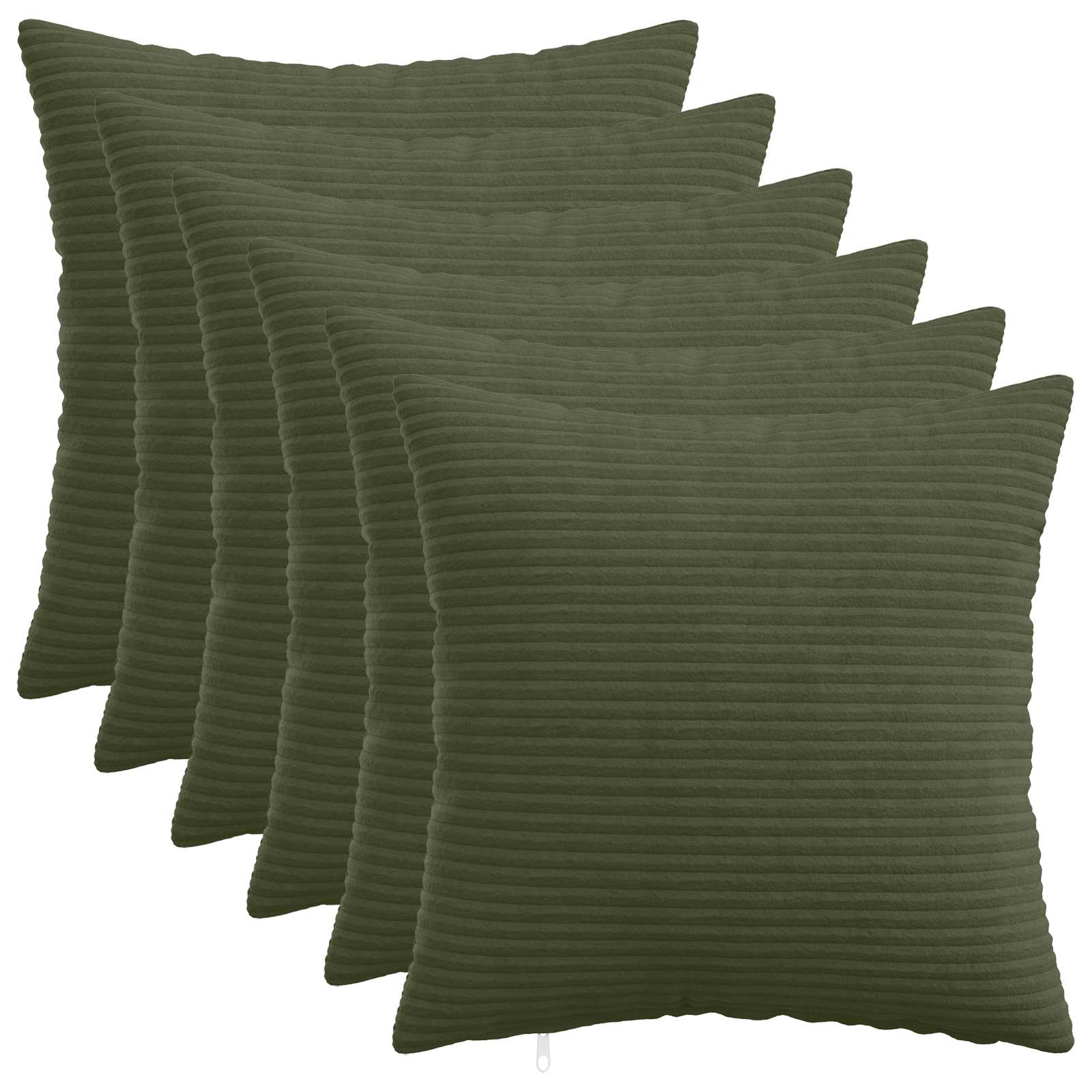 Kussensloop 6 pcs HEERLEN Groen 45 x 45 cm corduroy image 1