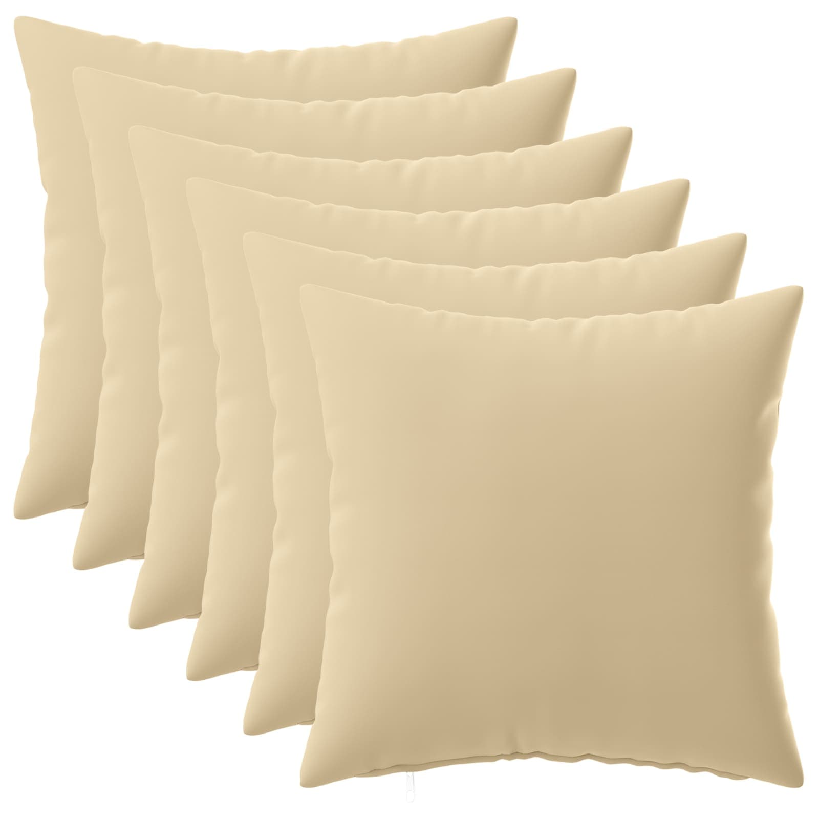 Kussensloop 6 pcs HEERLEN Beige 45 x 45 cm Polyester image 1