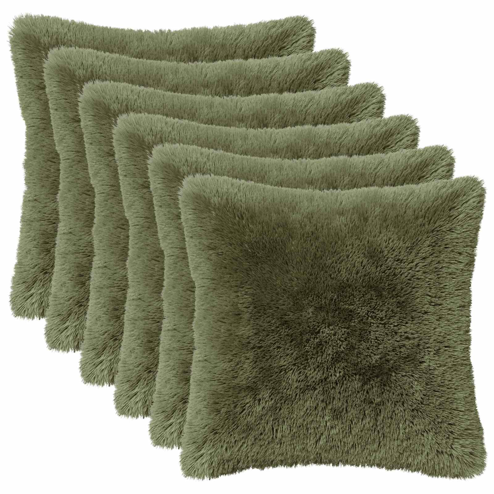 Kussensloop 6 pcs HEERLEN Groen 45 x 45 cm PV Fleece image 1