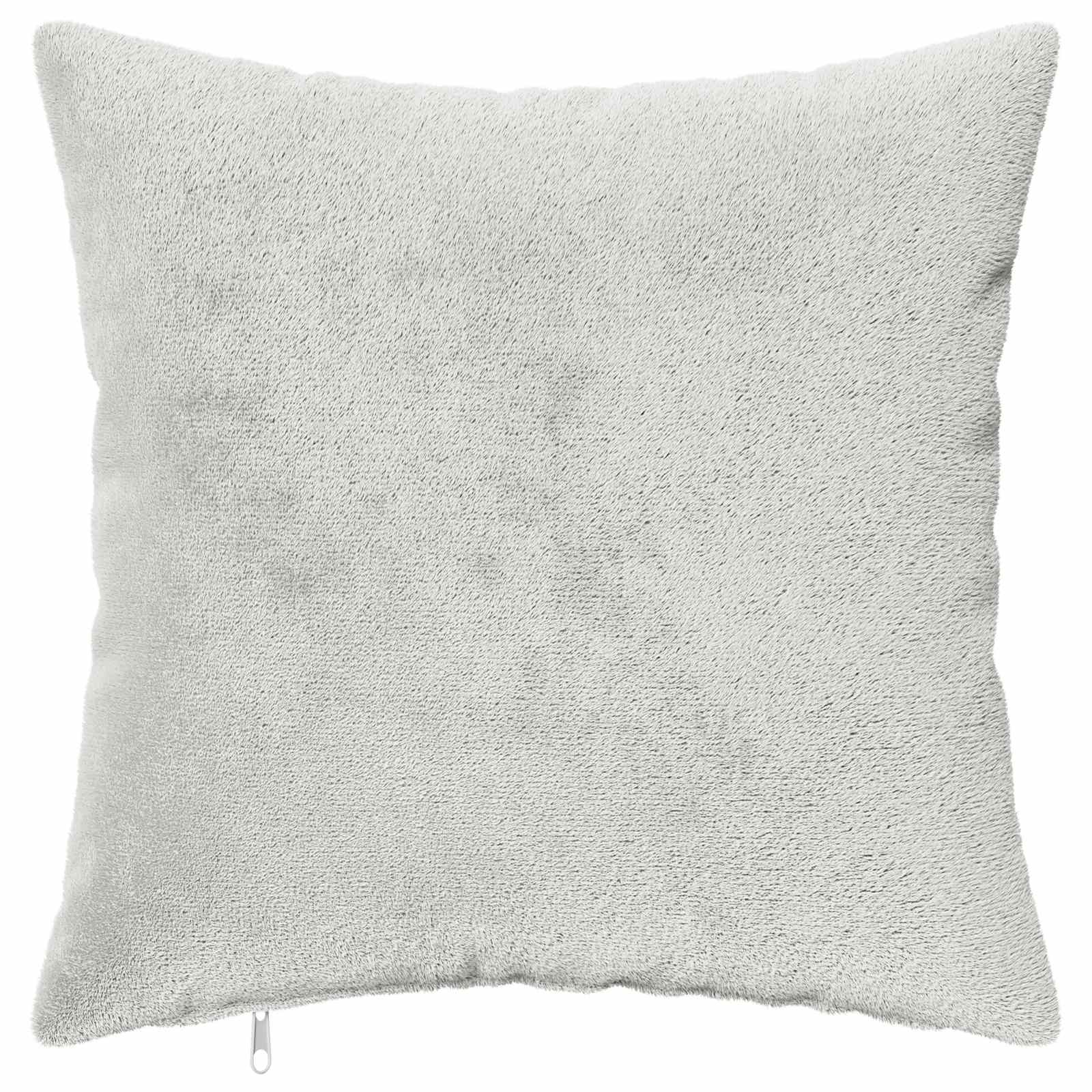 vidaXL Kussensloop 2 st HEERLEN Lichtgrijs 45 x 45 cm Flanel, foto 2