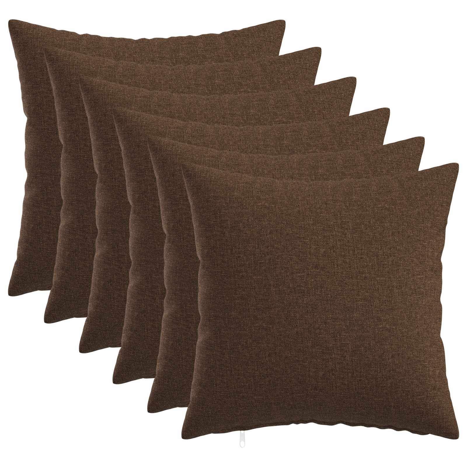 vidaXL Povlak na polštář 6 ks HEERLEN Hnědá 50 x 50 cm Textil