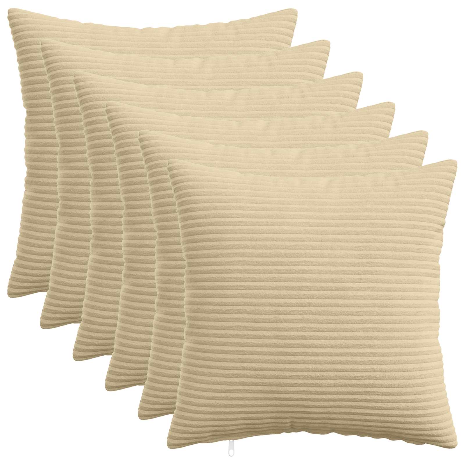 Kussensloop 6 pcs HEERLEN Groen Grijs 50 x 50 cm corduroy image 1
