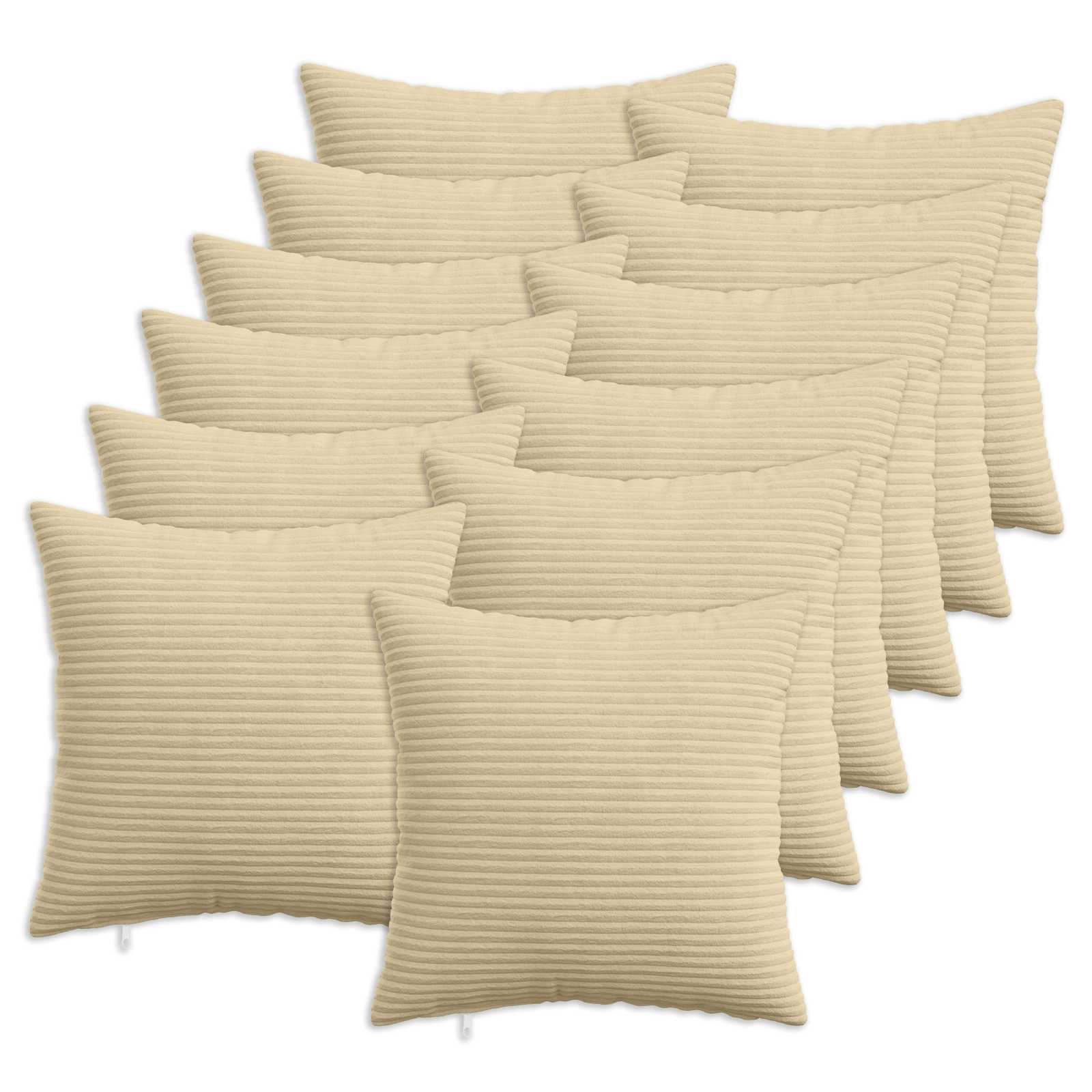 Kussensloop 12 pcs HEERLEN Groen Grijs 50 x 50 cm corduroy image 1