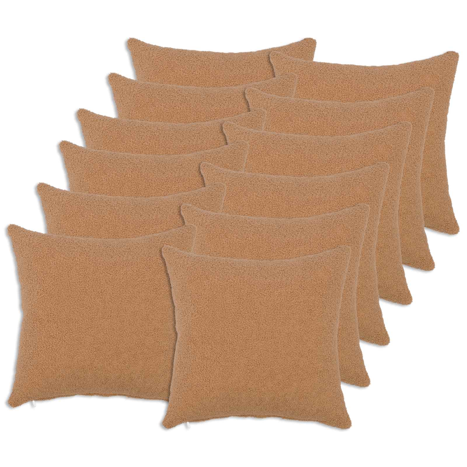 Kussensloop 12 pcs HEERLEN Beige 50 x 50 cm Bouclé image 1